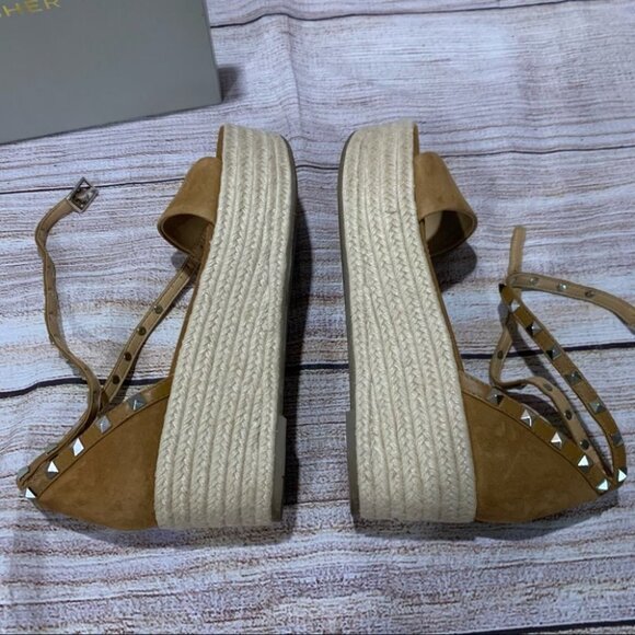 Marc Fisher Light Brown Suede Mf Jazlyn Platforms - Picture 7 of 12